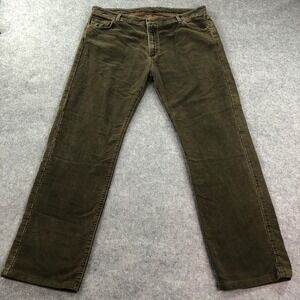 Hickey Freeman Mens Pants 42 Green Cotton Made in Italy